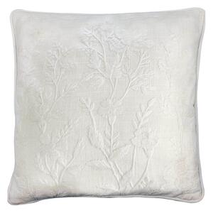 Vyšívaný povlak na polštář Laurel White 40 × 40 cm