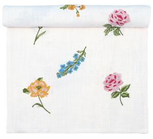 Vyšívaný běhoun na stůl Estrid White 45 × 140 cm