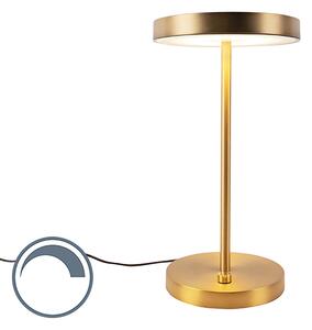 Moderní stolní lampa bronzová vč. LED - Disco