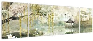 Obraz - Čínské jezero (170x50 cm)
