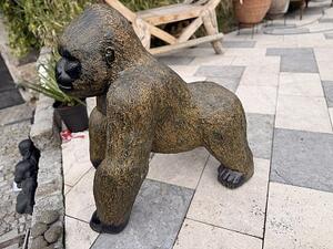 Velká socha gorila z umělého kamene, 108 cm