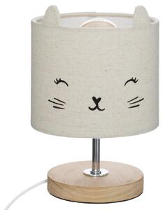 DekorStyle Dětská noční lampa CAT krémová