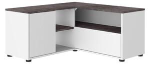 Šedo-bílý TV stolek v dekoru betonu 90x45 cm Angle – TemaHome