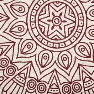Kulatý koberec ø 120 cm, orientální tisk, krémově červená barva AYAKLI