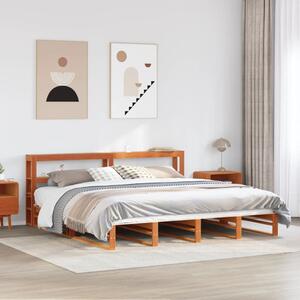 Postel bez matrace voskově hnědá 180 x 200 cm masivní borovice 3306506