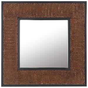 Nástěnné zrcadlo BOISE tmavé dřevo 60 x 60 cm