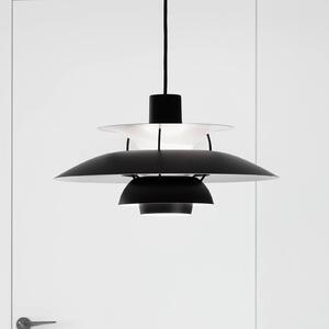 Louis Poulsen PH 5 závěsné světlo monochrom černá, stmívatelný, Černá, Obývací pokoj / jídelna, Hliník, Design