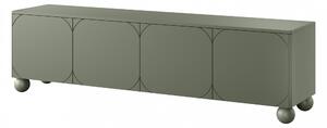 TV stolek Sonatia II 200 cm se dvěma skrytými zásuvkami - olivová