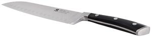 Kuchyňský nůž Masterpro Santoku z nerezové oceli 17,5 cm / černá