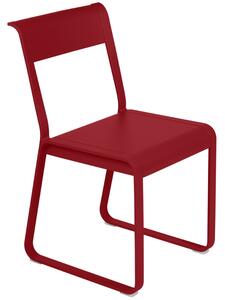 Červená kovová zahradní židle Fermob Bellevie