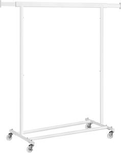 Stojan na oblečení INEZ na kolečkách, max.90kg, 83,5x45x160cm, bílá SongmicsHome