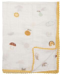 Bílá bavlněná dětská deka Bloomingville Agnes 100 x 80 cm