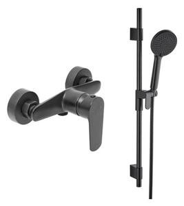 Sprchová baterie SAT Mood se sprchovým setem 150 mm černá matná SATBSMOOD268CSET1
