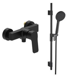 Sprchová baterie SAT Cube Way se sprchovým setem 150 mm černá SATBSCU268CSET1