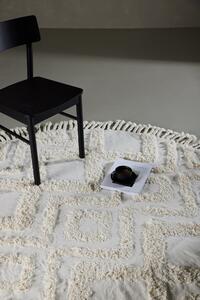 Kulatý koberec Hilma, bílý, 200x200