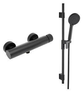 Sprchová baterie SAT Evolution se sprchovým setem 150 mm černá matná SATBSEVO268CSET1