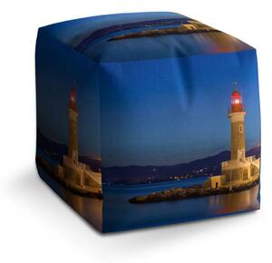 Sablio Taburet Cube Noční maják - 40x40x40 cm
