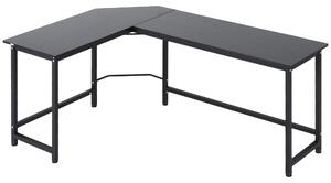 Vinsetto Počítačový stůl Psací stůl ve tvaru L s nastavitelnou výškou Černý 168 x 120 x 75 cm | Aosom