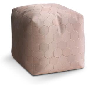 Sablio Taburet Cube Rose gold - 40x40x40 cm