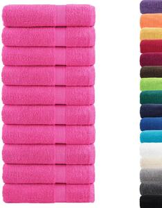 Premium ručníky SOLUND 10 ks růžové 50 x 100 cm 600 g/m²