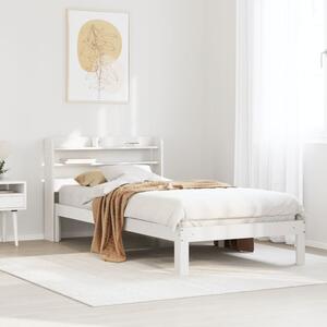 Rám postele s čelem bílý 75 x 190 cm masivní borovice 3306773