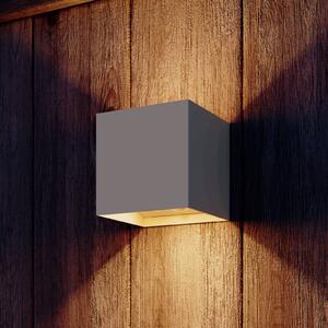 Calex LED akumulátorové venkovní nástěnné svítidlo Volterra, pískové, IP44, Krémová / jantar, Obývací pokoj / jídelna, Hliník, Moderní, Nástěnné svítidlo / světlem dolů