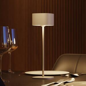 Calex LED stolní lampa Serino, písková, hliník, 2 700 K, stmívatelný, Krémová / jantar, Obývací pokoj / jídelna, Hliník