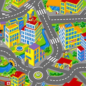 Dětský koberec SMART CITY, Šíře role Šíře role 4m