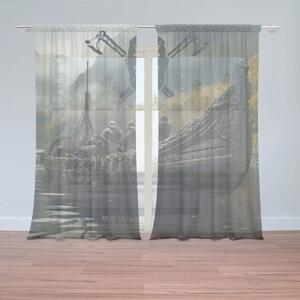 Sablio Záclony Vikingové Loď: 2ks 150x250cm