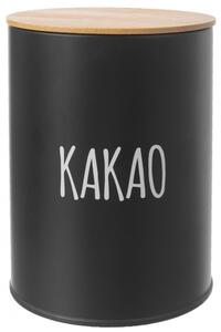 EmaHome Dóza BLACK s nápisem KAKAO / pr. 11 cm / černá