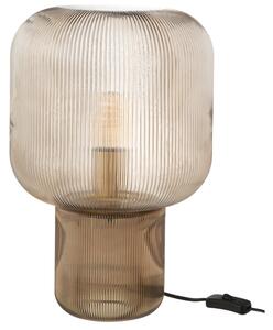 Hnědá skleněná stolní lampa J-line Gasina 29 cm