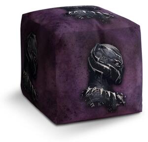 Sablio Taburet Cube BLACK PANTHER z profilu Fialový mlhavý - 40x40x40 cm
