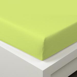 Jersey prostěradlo s elastanem jarně zelené: 90x200cm