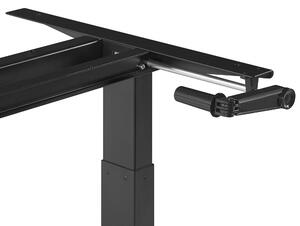 Manuálně nastavitelný psací stůl 160x72 cm černo-bílý DESTIN II
