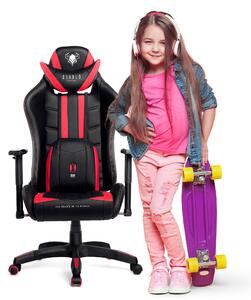 Dětská otočná herní židle Diablo X-Ray Kids Size: černo-červená Diablochairs