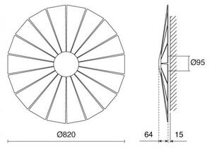 Exo Eye LED nástěnné svítidlo Ø 820mm