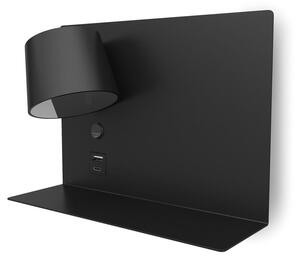 Exo Serene USB LED nástěnné svítidlo černé Pravé