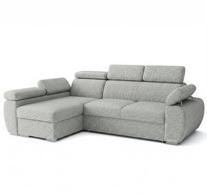 Sedací souprava BASTON | 170x255 cm | rozkládací + úložný prostor | aragon 90 šedá | FUNKČNÍ TKANINA