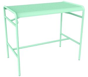 Opálově zelený kovový barový stůl Fermob Luxembourg 126 x 73 cm