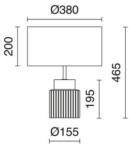 Exo CERAMIC E27 stolní svítidlo bílé 465mm