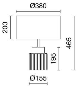Exo CERAMIC E27 stolní svítidlo černé 635mm