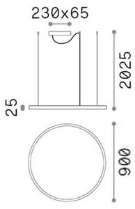 Ideal lux Oracle SLIM LED kruhové svítidlo bílé Ø 500mm3000KNE