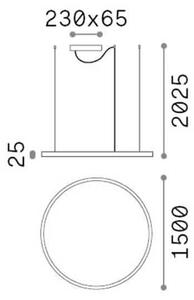 Ideal lux Oracle SLIM LED kruhové svítidlo bílé Ø 500mm3000KNE