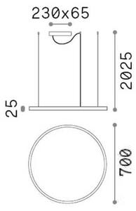 Ideal lux Oracle SLIM LED kruhové svítidlo bílé Ø 500mm3000KNE