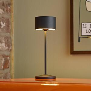 Sigor LED stolní lampa Veluna, černá, výška 25 cm IP44 stmívatelné, stmívatelný, Černá, Obývací pokoj / jídelna, Hliník, Moderní