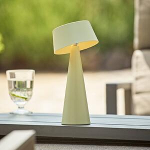 Sigor LED stolní lampa Solino, zelená, solární/USB, 26 cm, IP44, stmívatelný, Zelená, Obývací pokoj / jídelna, Hliník, Moderní