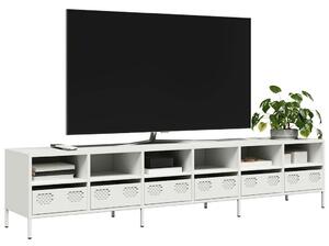 TV skříňka bílá 202 x 39 x 43,5 cm ocel válcovaná za studena 3307160