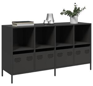 Příborník černý 135 x 39 x 73,5 cm ocel válcovaná za studena 3307161