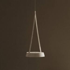 Sigor LED závěsné světlo Mahina, bílé, Ø 17 cm, kov,, stmívatelný, Bílá / opál, Obývací pokoj / jídelna, Hliník, Moderní