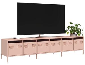 TV skříňka růžová 202 x 39 x 43,5 cm ocel válcovaná za studena 3307150